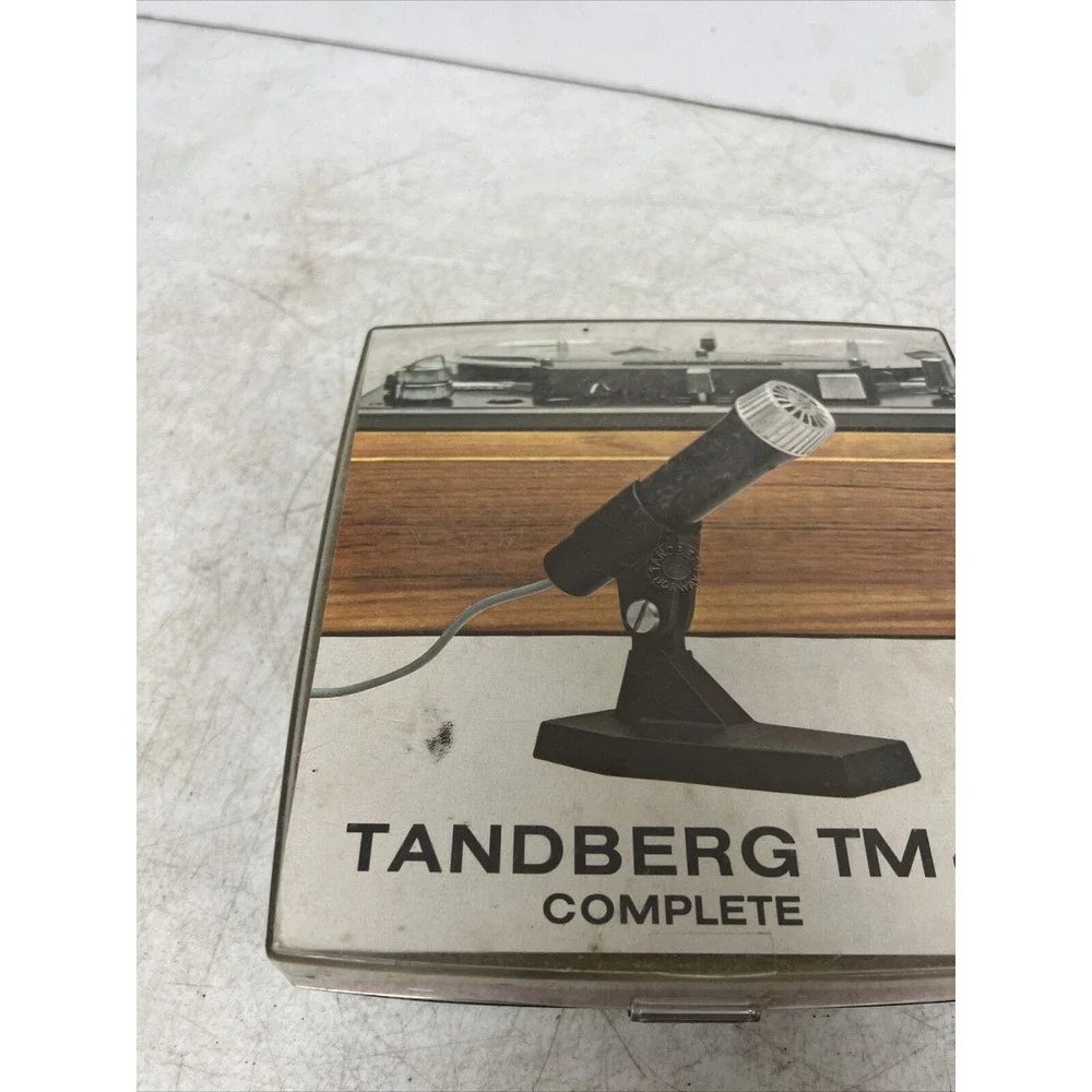Tandberg TM-4 Complete Dynamic Microphone w/ Stand, Case